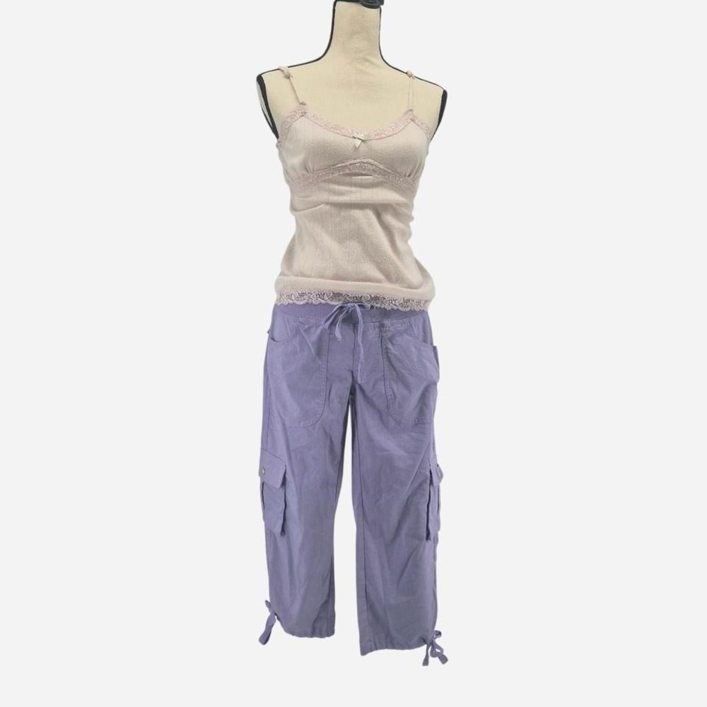Mofiz Lilac purple cargo hiking gorpcore‎ granola girl camping capri pants  XS